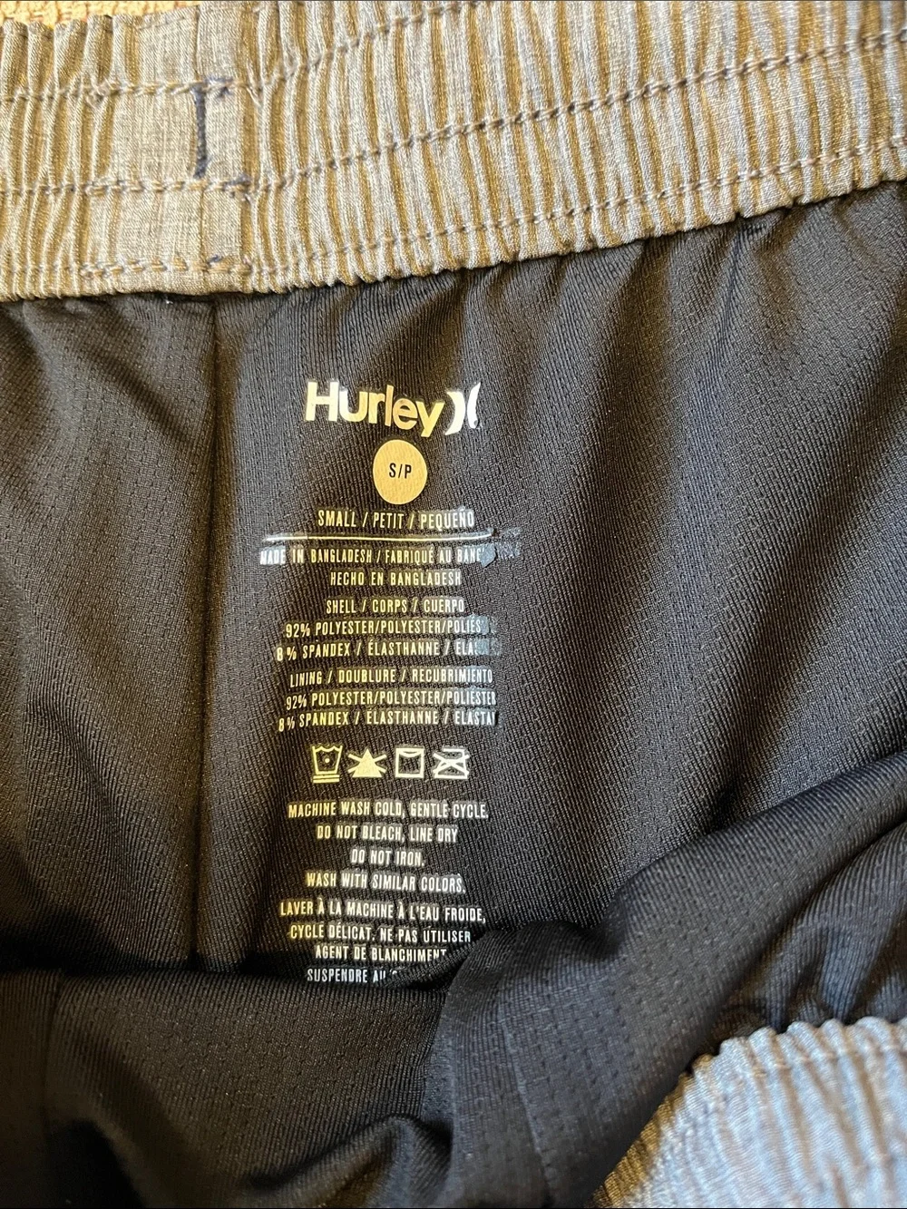 Hurley Navy Pineapple & Palm Swim Shorts with Teal Drawstring